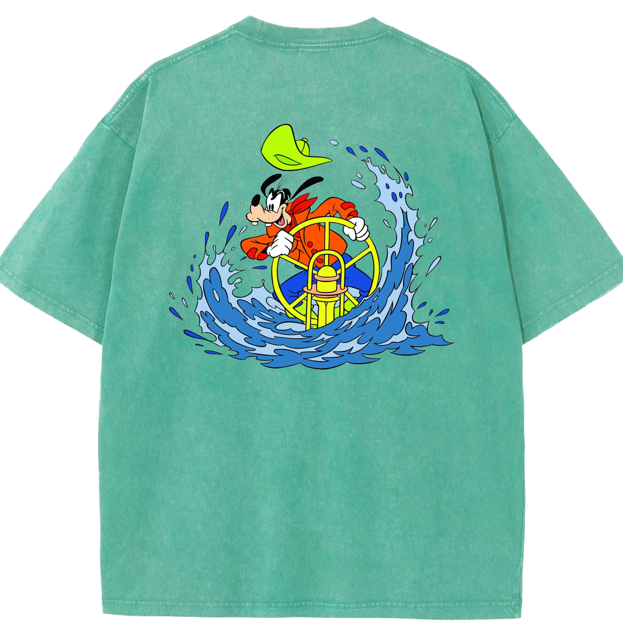 （画像用） ミッキーマウス Mickey Mouse 綿100% ヴィンテージ風 半袖Tシャツ（背面プリント）